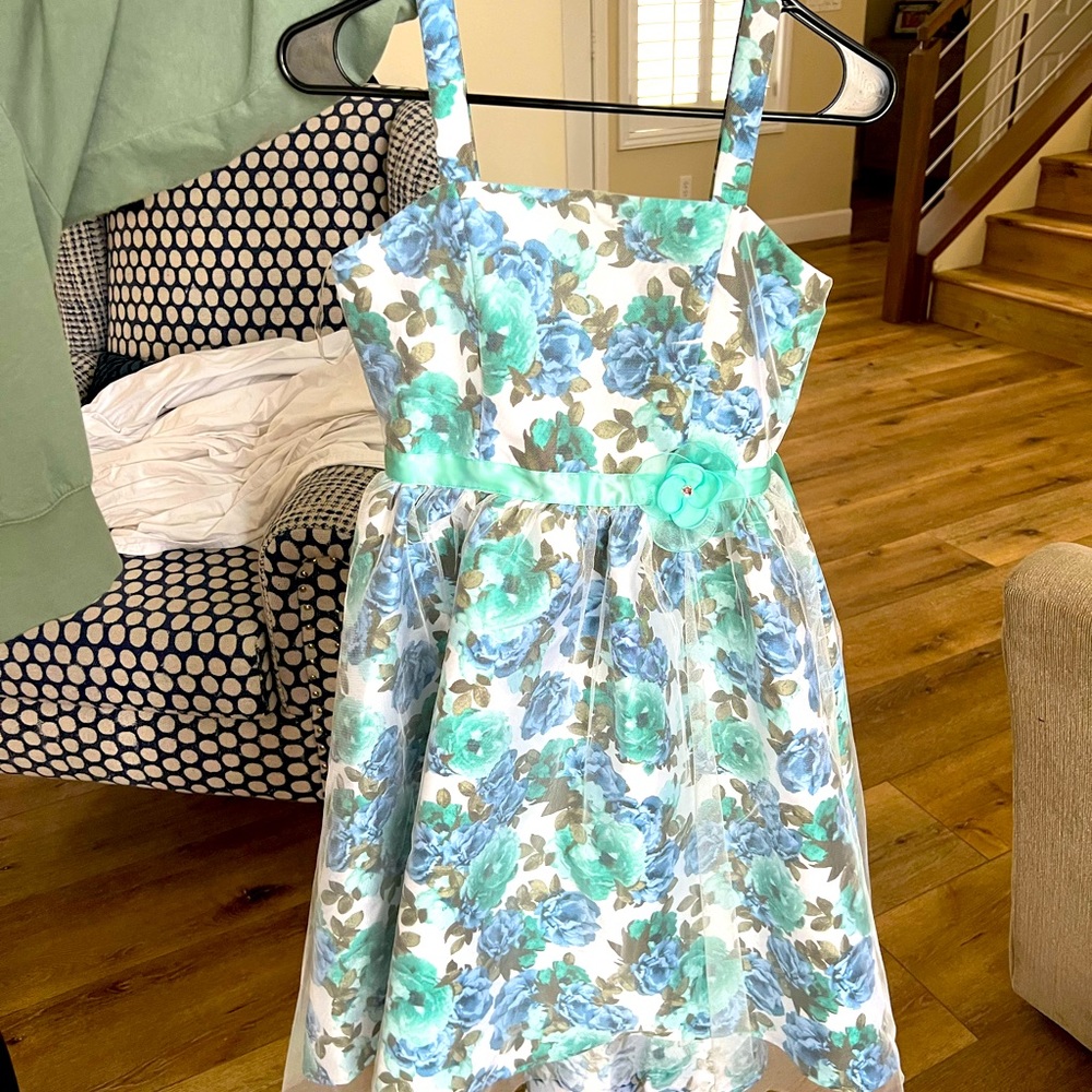 Kids - size 16 - speechless dress teal and white